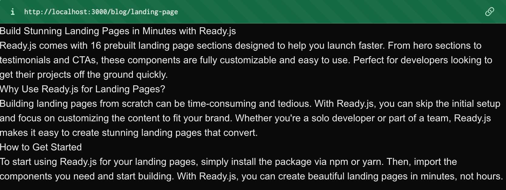 Project structure with blog posts and images